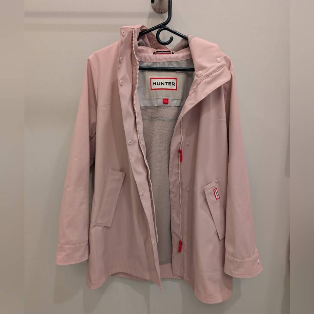Hunter Acacia Rubberized Pink Rain Jacket
